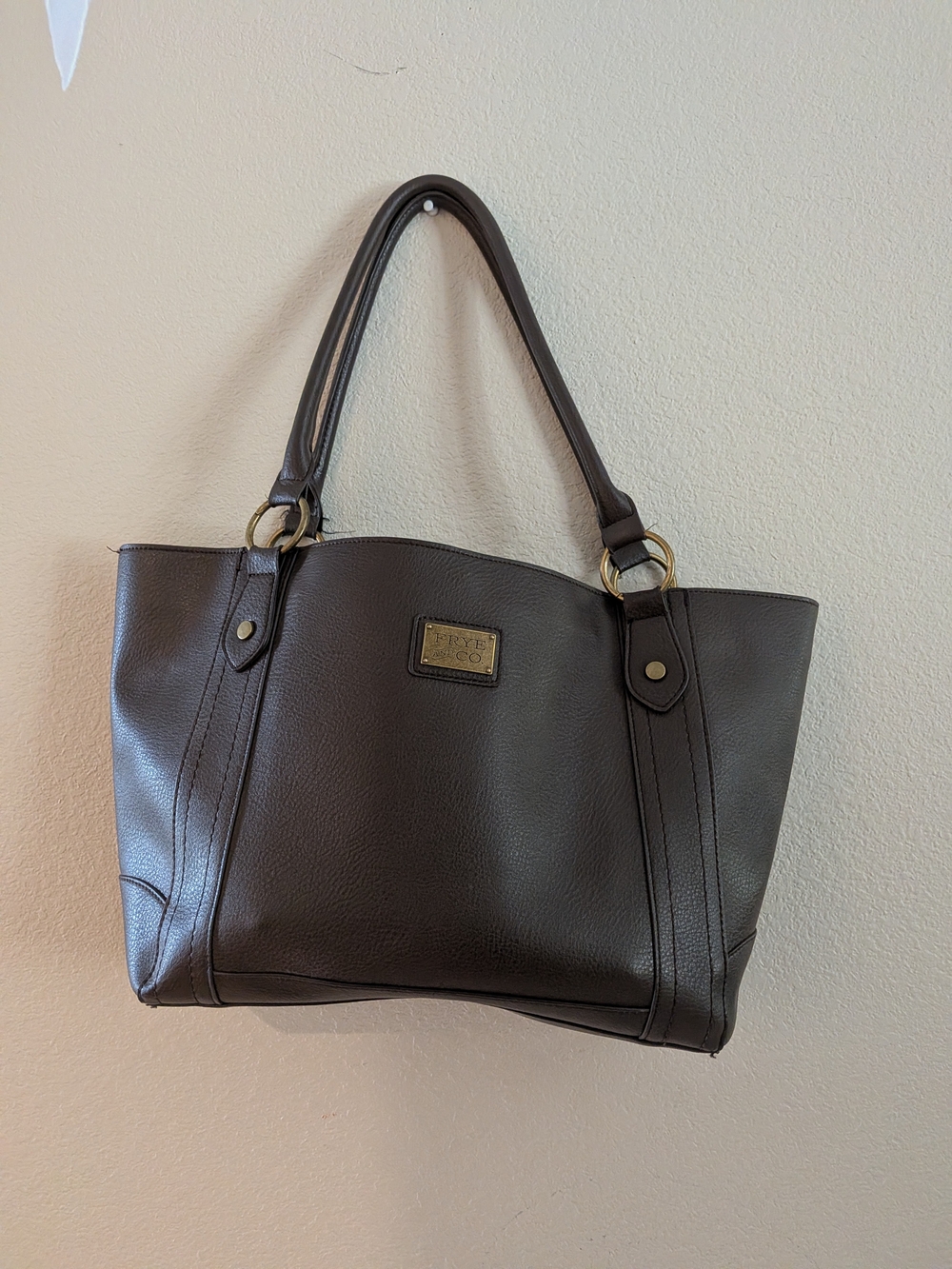Frye Dark Brown Leather Tote Bag